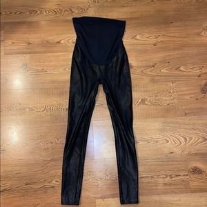 SPANX Faux Leather Maternity Leggings